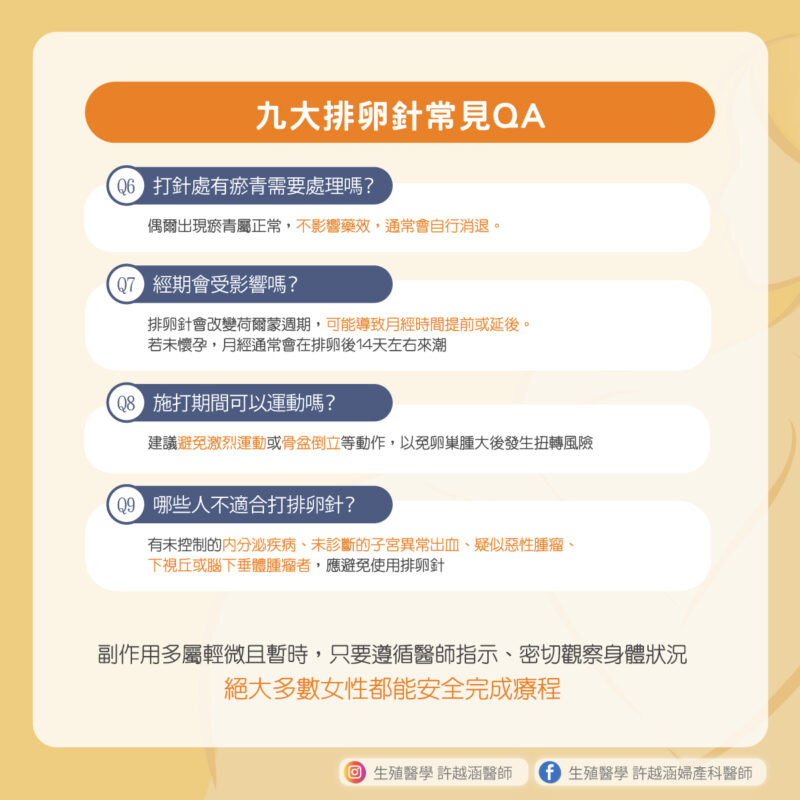 打排卵針有副作用嗎 打排卵針有副作用嗎 - 生殖醫學| 許越涵婦產科醫師
